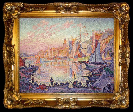 framed  Paul Signac The Port of Saint-Tropez (mk09), ta009-2
